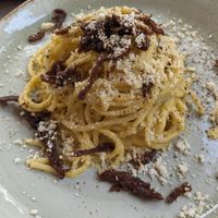Carbonara at Rifugio Romano in Rome