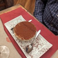 tiramisu at Rifugio Romano in Rome