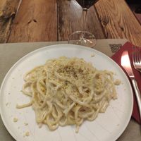 Spaghetti Cacio e Pepe at Rifugio Romano in Rome