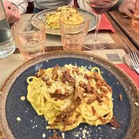 veg carbonara   at Rifugio Romano in Rome