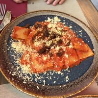 Paccheri Freshi All’Amatriciana  at Rifugio Romano in Rome