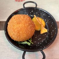 Arancino Zucca e Pancetta  at Rifugio Romano in Rome