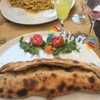 vegan calzone at Rifugio Romano in Rome