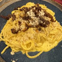 Spaghetti Carbonara Vegano  at Rifugio Romano in Rome