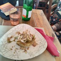 Lasagna con carciofi at Rifugio Romano in Rome