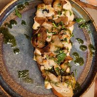 Entrée ; bread, cheese👌 veggies/mushrooms at Rifugio Romano in Rome