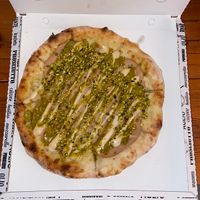 Pistachio, Mortadella Pizza To Take Out   at Rifugio Romano in Rome