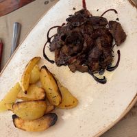 cinghiale alla cacciatora vegan   at Rifugio Romano in Rome