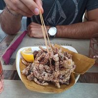 Friture vegane, gras et pas trop de goût at Rifugio Romano in Rome