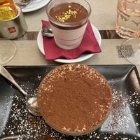 Panna Cotta & Tiramisu  at Rifugio Romano in Rome