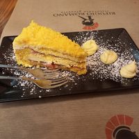 Strawberry cake at Rifugio Romano in Rome