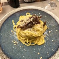 Spaghetti Carbonaraa  at Rifugio Romano in Rome