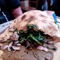 Calzone campagnole at Rifugio Romano in Rome