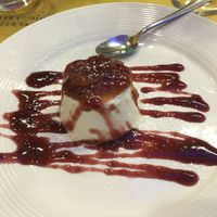 Vegan mixed berry panna cotta at Rifugio Romano in Rome