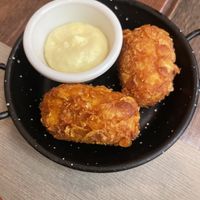 Potato and mozzarella croquettes   at Rifugio Romano in Rome