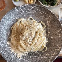 Tonnarelli cacio e pepe  at Rifugio Romano in Rome