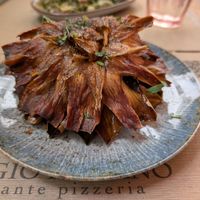 Fried artichoke at Rifugio Romano in Rome