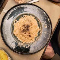 Cacio e pepe at Rifugio Romano in Rome