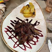 Seitan beef in a red wine gravy! The best!   at Rifugio Romano in Rome