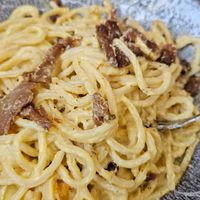 Carbonara at Rifugio Romano in Rome