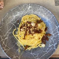 Spaghetti carbonara at Rifugio Romano in Rome