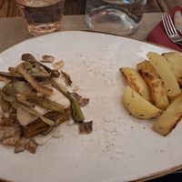 Tempeh and carciofo alla romana at Rifugio Romano in Rome