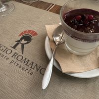 Panna cotta with forest fruit  at Rifugio Romano in Rome