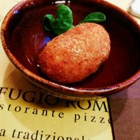 Fried rice ball at Rifugio Romano in Rome