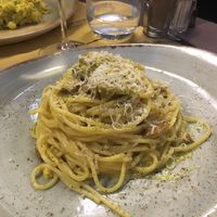 Vegan carbonara at Rifugio Romano in Rome