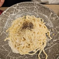 Cacio e pepe at Rifugio Romano in Rome