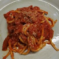 Seitan buccatini at Rifugio Romano in Rome