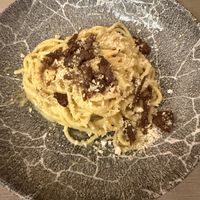 carbonara  at Rifugio Romano in Rome