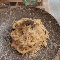 Cacio e pepe at Rifugio Romano in Rome