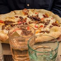 Pizza bomba at Rifugio Romano in Rome