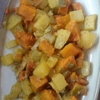 Zucca patate e scalogno at Rifugio Romano in Rome