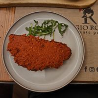 Bruschetta nduja vegan at Rifugio Romano in Rome