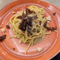 Spaghetti alla carbonara at Rifugio Romano in Rome