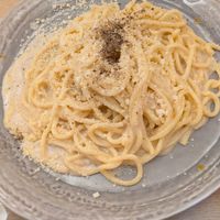 Tonnarelli cacio e pepe at Rifugio Romano in Rome