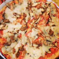 “Sausage” and mushroom at Rifugio Romano in Rome