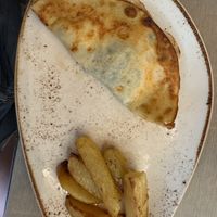 Chickpea based omelette  at Rifugio Romano in Rome