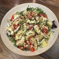 Salad with smoked salmon and avocado at Rifugio Romano in Rome