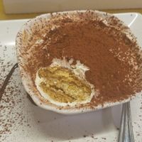 vegan Tiramisu!! it was amazing!!! at Rifugio Romano in Rome