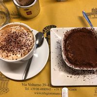 Cappuccino w/ Soya & Vegamisu at Rifugio Romano in Rome