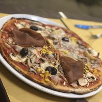 Vegan carpaccio pizza  at Rifugio Romano in Rome