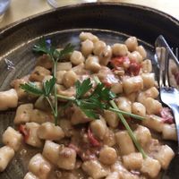 dumplings with walnut sauce at Rifugio Romano in Rome