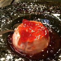 vegan panna cotta at Rifugio Romano in Rome