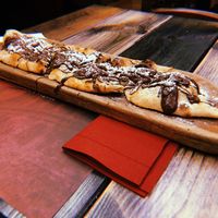 Focaccina with vegan nutella at Rifugio Romano in Rome