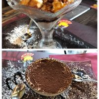 Custard and tiramisu at Rifugio Romano in Rome