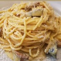 Carbonara vegan at Rifugio Romano in Rome