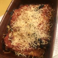 Vegan lasagna  at Rifugio Romano in Rome